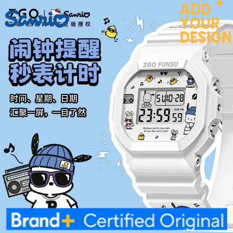 Sanrio PachaSophomore dog Series Waterproof Luminous Electronic Watches for Girls Students Decorated KT Birthday Gifts H251223