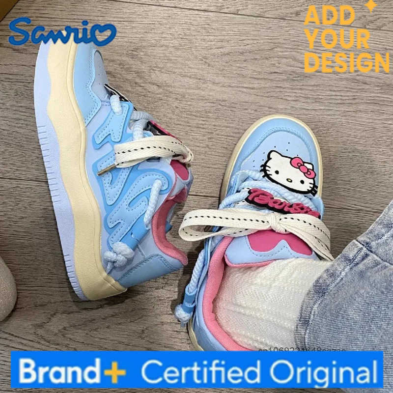 Sanrio Hello Kitty Cute Dopamine Fashion Bread Shoes Women Autumn New Thick Soled Sneakers Korean Version Trend Versatile Casual Shoes H251223