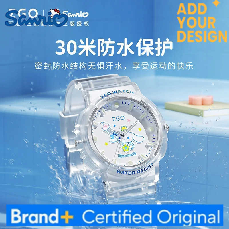 Sanrio X Cinnamoroll Childrens Watch Waterproof Fashion Quartz Watch Luminous Hands Creative Dial Plate Gift Boys Girls 355 H251223