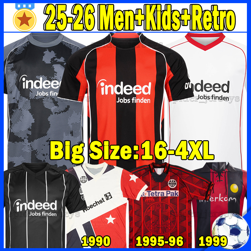 XXXL 4XL 25 26 FrankfurtS Soccer Jerseys Eintracht DOAN BAHOYA UZUN BURKARDT Football Shirt Retro 1990 95 99 WAHI BATSHUAYI KNAUFF 2025 2026 Men Uniforms kids kits set