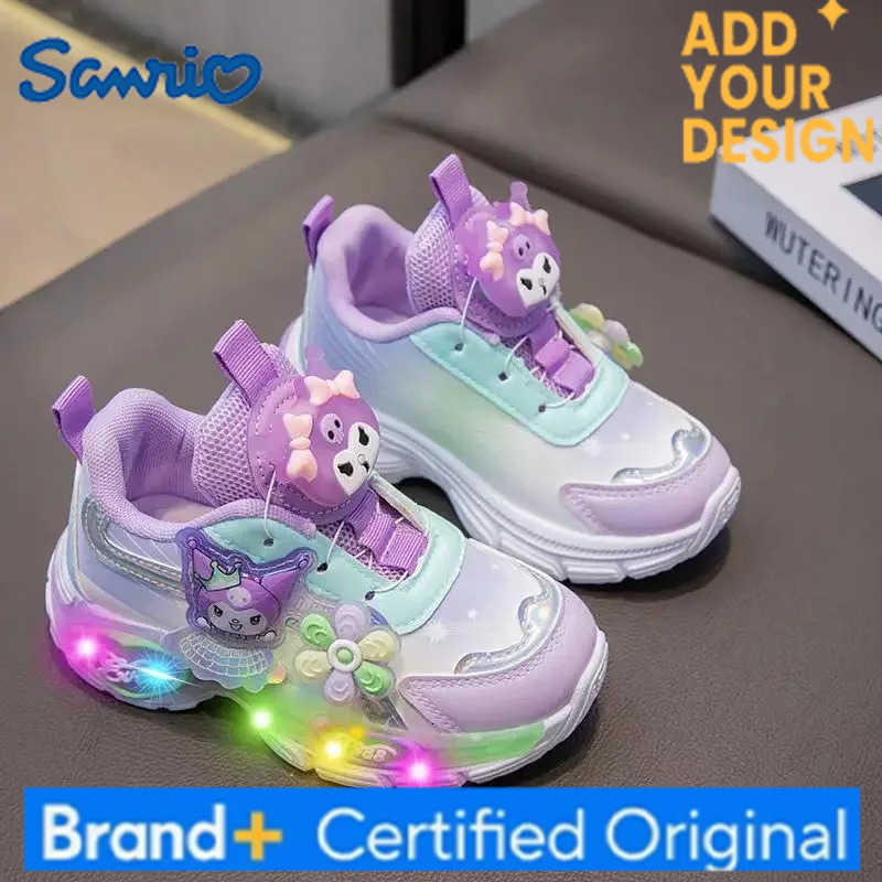 Sanrio running shoes children Toddler shoes spring autumn lighting casual shoes hello kitty Sneakers H251223