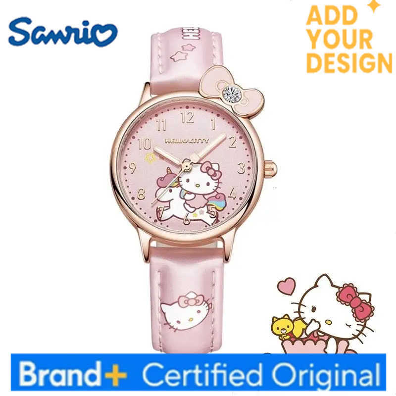 Sanrio Hello Kitty Childrens Quartz Watch Cartoon Character Cute Cinnamoroll Creative Silent Fashionable Exquisite Watch Holiday Gift H251223