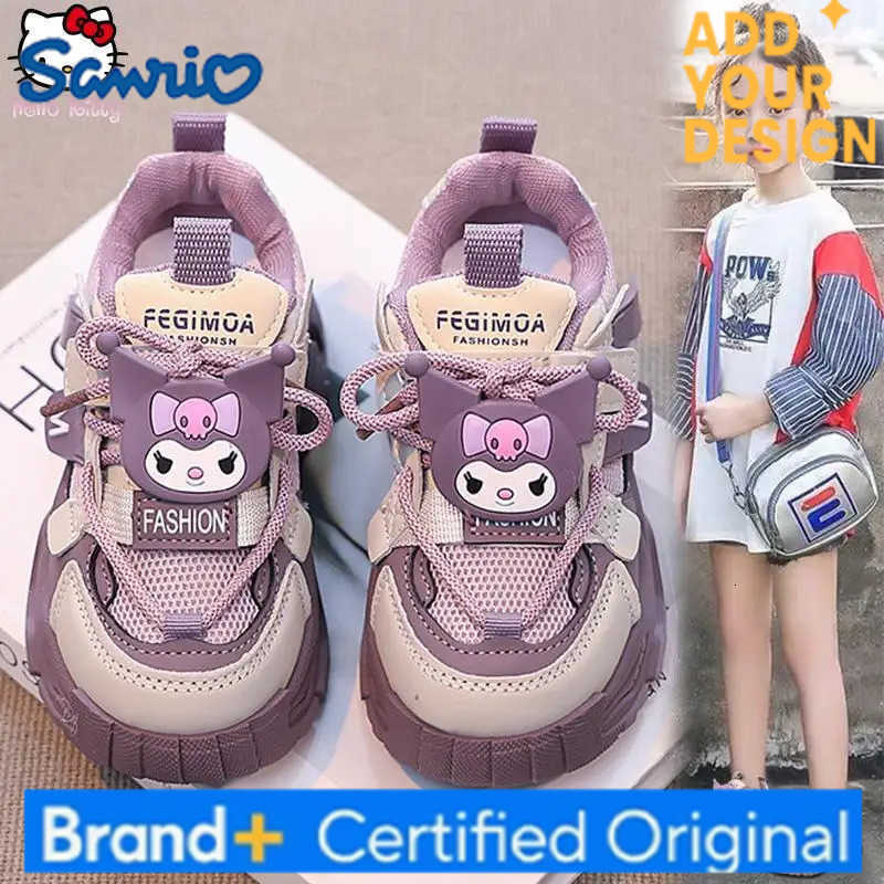 Sanrio Anime Girls Kuromi Autumn New Board Shoes Sports Dad Shoes Children Cartoon Kawaii Comfortable Breathable Casual Shoes H251223