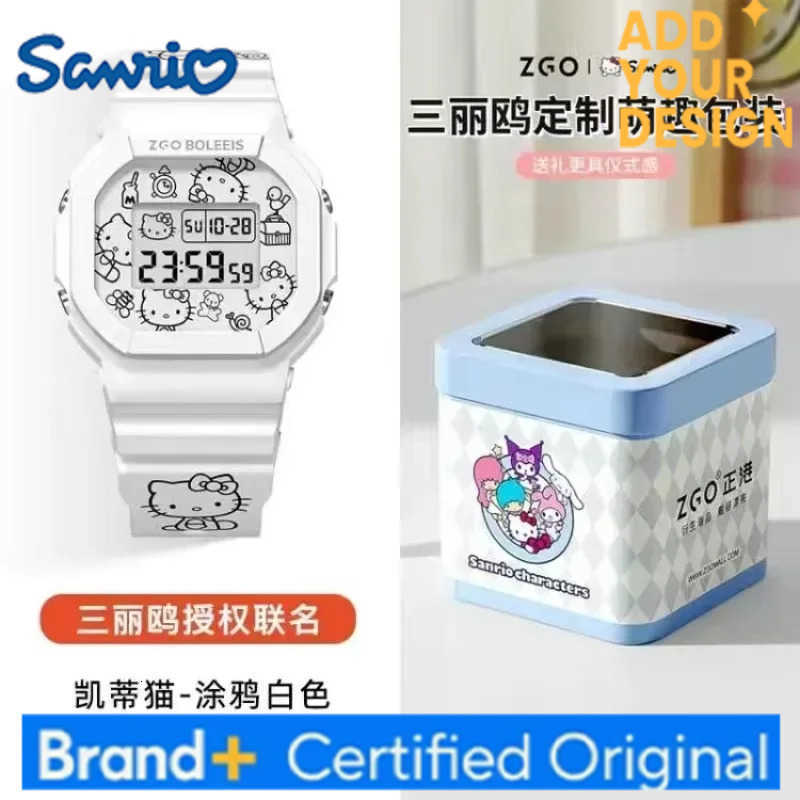 Sanrio Hello Kitty Series Waterproof Luminous Electronic Watches for Girls Students Decorated KT Birthday Gifts H251223