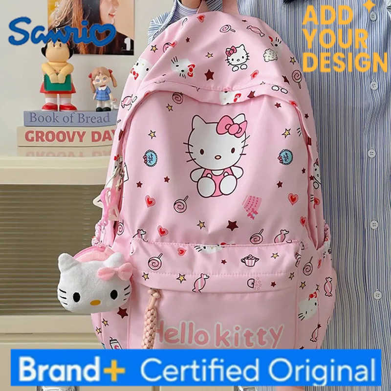 Sanrio Primary Secondary School Junior and Senior High School Students handbag hello kitty kuromi boy girl Schoolbag Backpack H251223