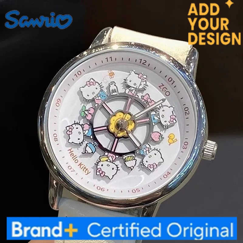 Sanrio Hello Kitty Luminous Watch Kawaii Cartoon Cute Animation Creative Exquisite Fashion Versatile Girls Quartz Watch Holiday Gift H2512231