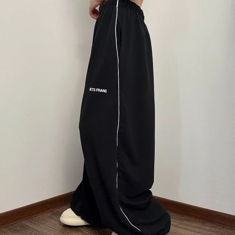 Autumn Street Sweatpants Y2K Aesthetic Slacks Korean K-pop Fashion Personalized Letters Embroidered Casual Loose Wide Leg Pants 251222