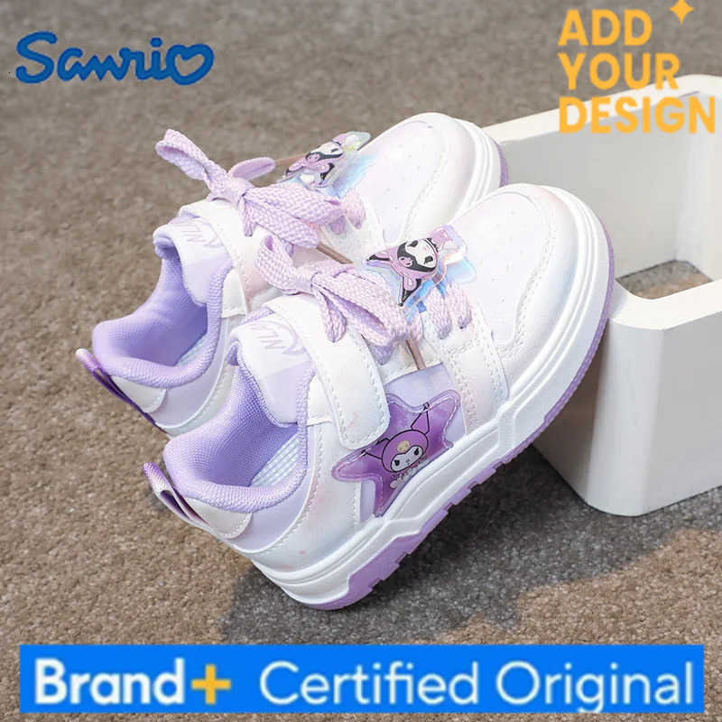 Sanrio Girlss Cute Cartoon Kuromi Sports Shoes 2024 New Product High Top Soft Sole Casual Sneakers Boys Anti Slip Running Shoe H251223