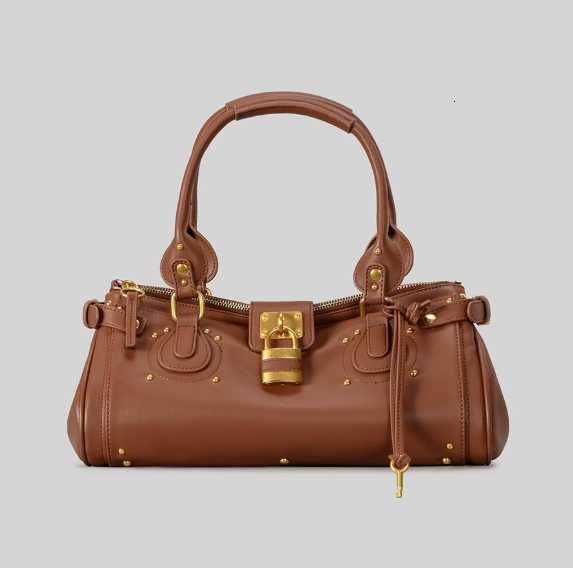 Millennium Girl Retro Weathered Lock Clasp Bag - Crossbody Handbag for Women - 2025 Autumn/Winter New Style Tote Bag H251223