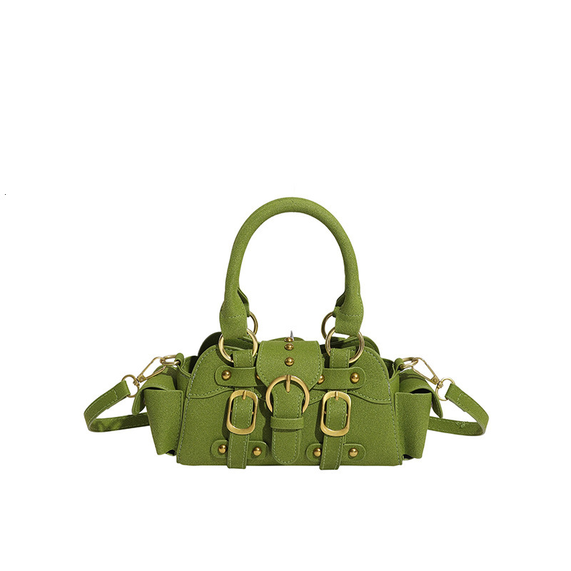 Fashionable solid color motorcycle bag with trendy texture women's crossbody bag spicy girl style avant-garde luxury handbag exquisite fashion de