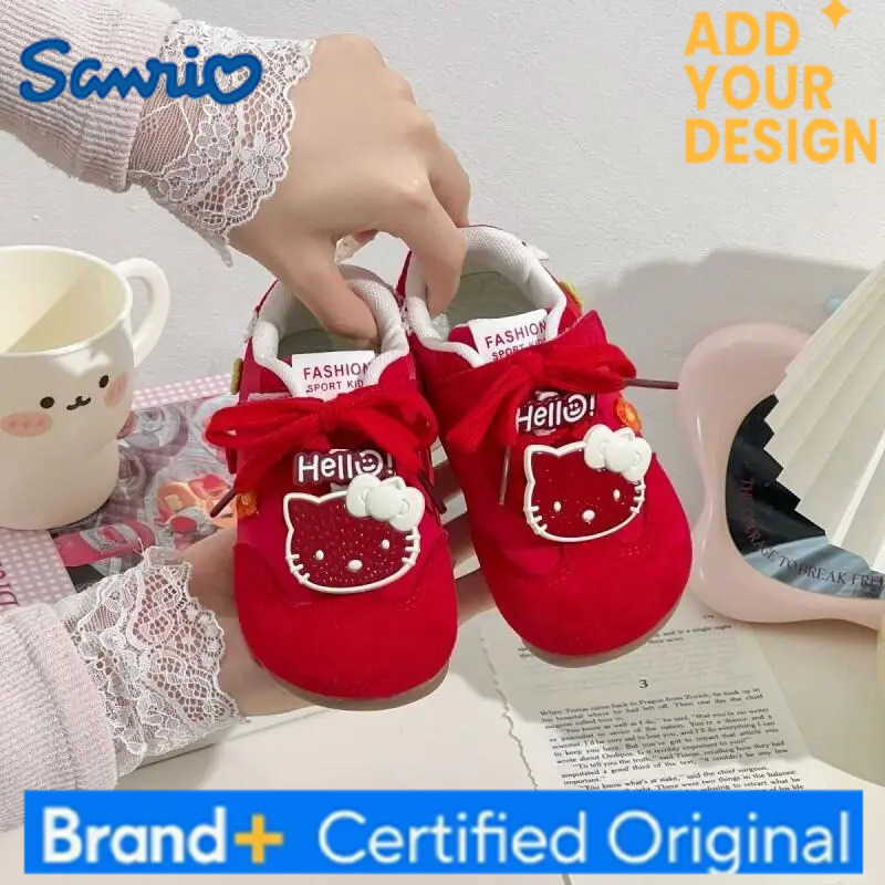 Sanrio new Hello Kitty Child sneakers Kawaii Anime Casual Student Non-Slip Wear-Resistant Comfort Autumn Sneakers Training shoes H251223