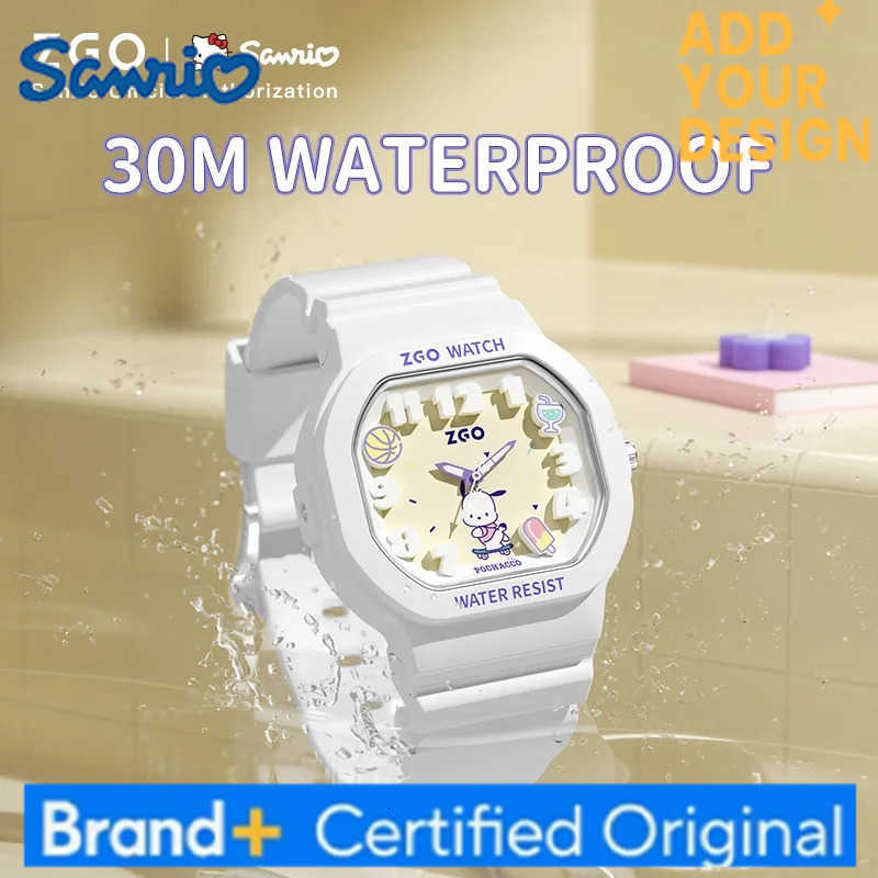 Sanrio Pochacco Quartz Watch for Women - Fashion Cartoon Glow-in-the-Dark Waterproof Sports Watch Birthday Gift 357 H251223