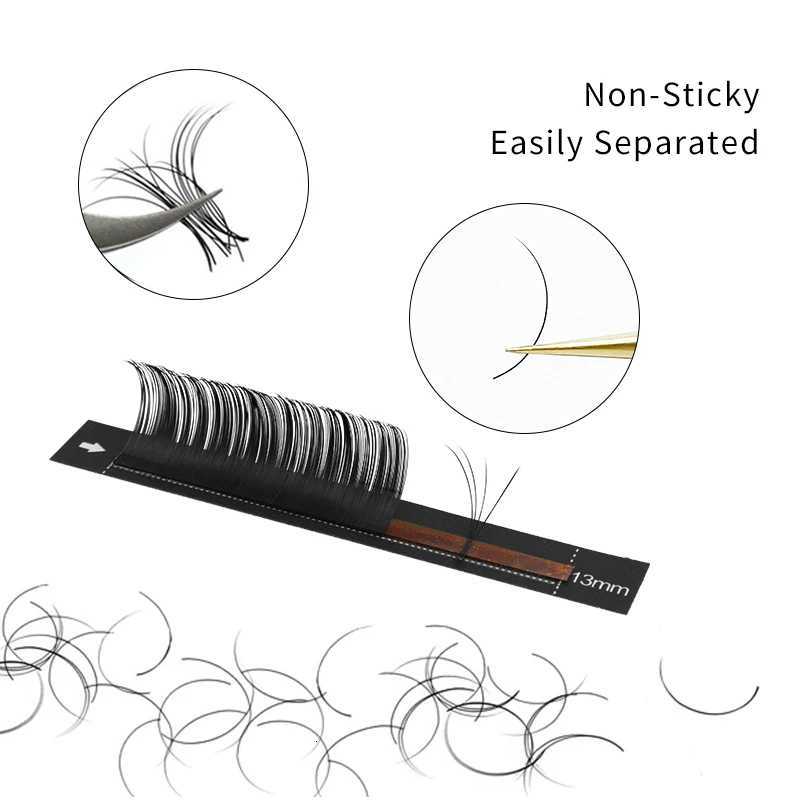 5Case/Lot Orchid Lashes Individual Eyelashes 8-15 mm Mix Premium Fake Mink Eyelash Extension Dark Black false eyelashesT251223