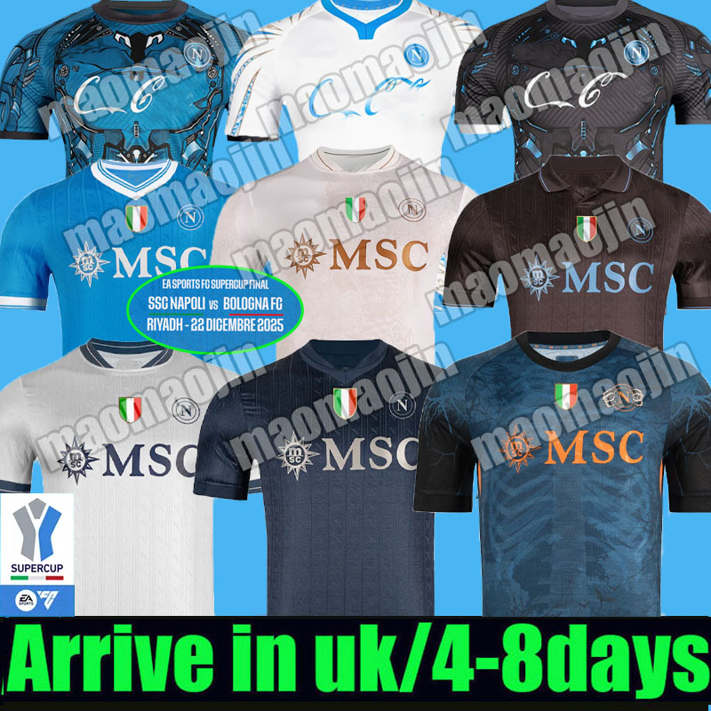 3XL 4XL Maglia DE BRUYNE Hojlund Napoli soccer Jersey Halloween LUCCA lukaku Beukema LANG 2025 2026 McTominay Gilmour home 25 26 men Kids pre match football shirts