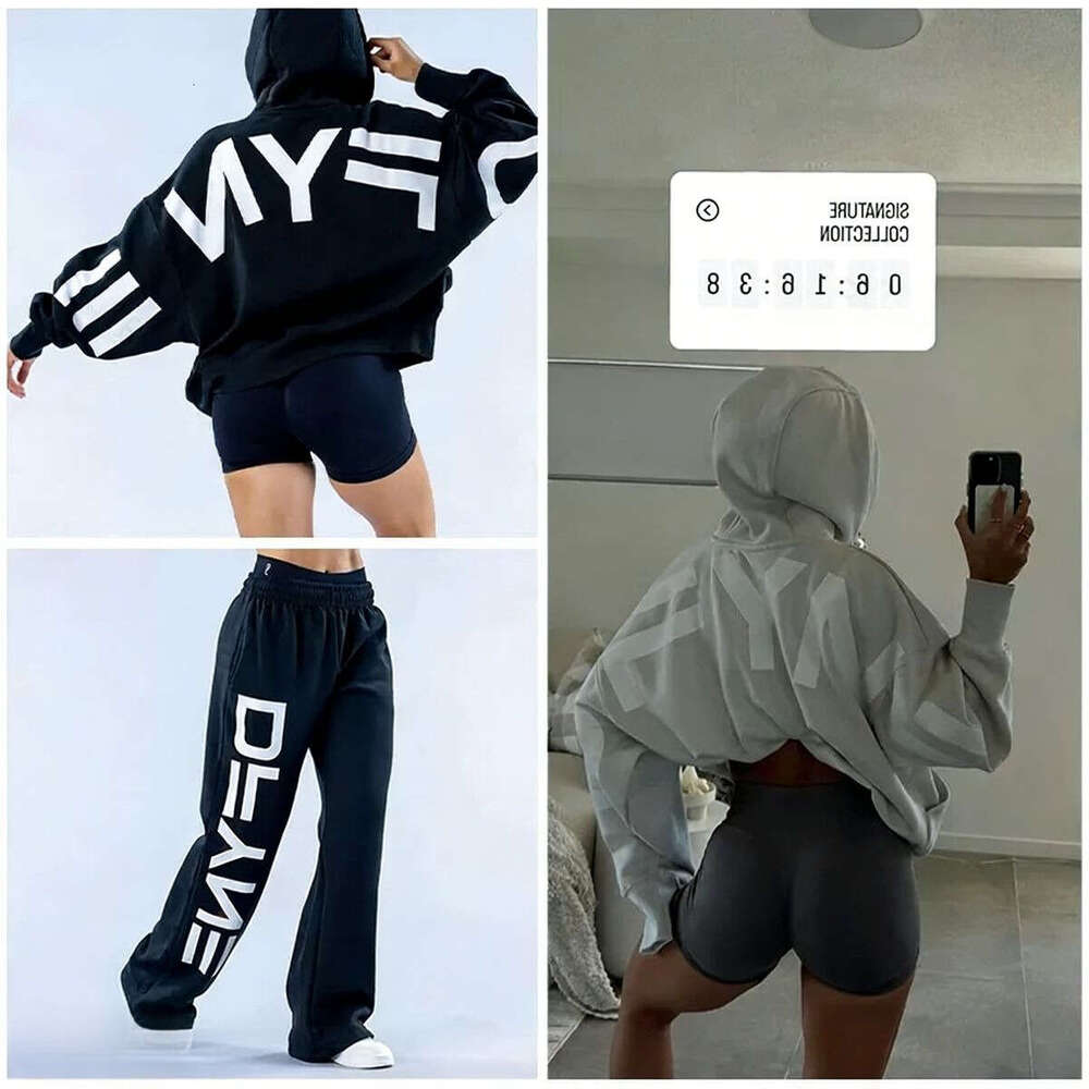 Dfynely Women's Yoga dfynely Set Hoodie with Drawstring Loose-Fit Casual dfynely Pants Sports Casual Activewear short Gym Clothing Women's Fitness Activewear Set