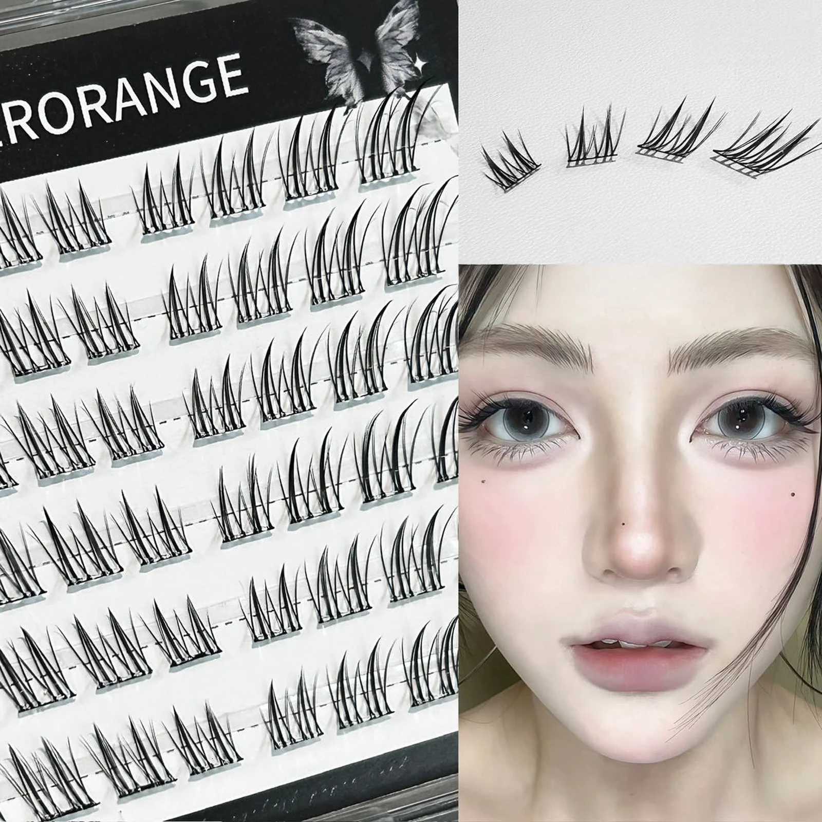 3/6/10 Rows Natural Charming Lashes Y2k Segmented Foxes Eyelash Extension Fluffy Single Clusters False Eyelashes Makeup ToolsT251223