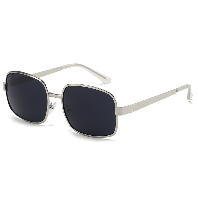 New Arrival Metal Oversized Frame Sunglasses for Men and Women Cross Border Bestseller Driving and Sun Protection Glasses Retro Square-Round Frame Sun