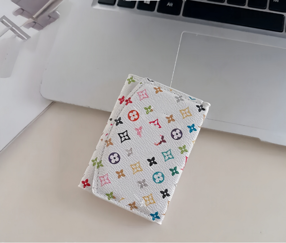 Elegant Women's Victorine Designer Wallet Luxury Short Purse Embossed Floral & Letter Pattern Card holder Premium Quality Stylish Small Money a1