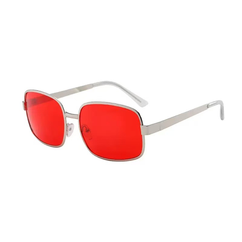 New Arrival Metal Oversized Frame Sunglasses for Men and Women Cross Border Bestseller Driving and Sun Protection Glasses Retro Square-Round Frame Sun