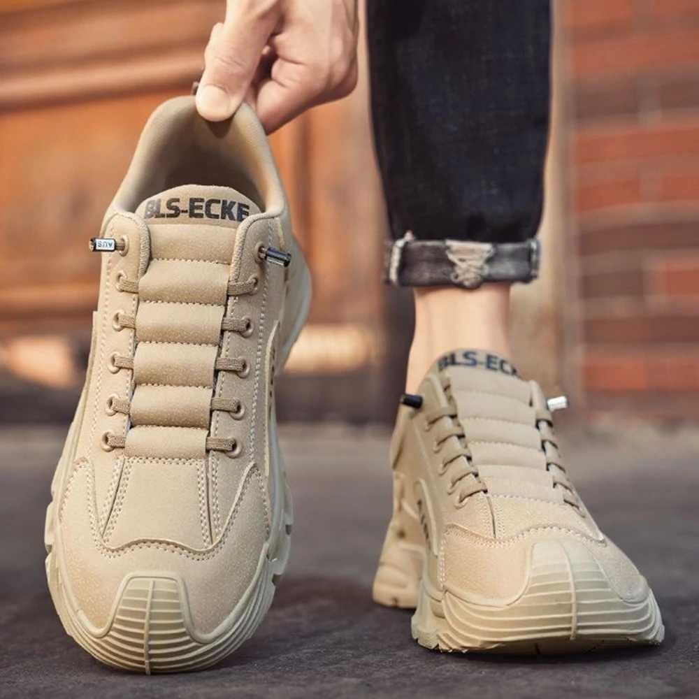 Mens Work Shoes 2025 New Sle Breathable Slip-On Anti-Slip Wear-Resistant Casual Sports Shoes Thick Bottom Labor Protection Z251223