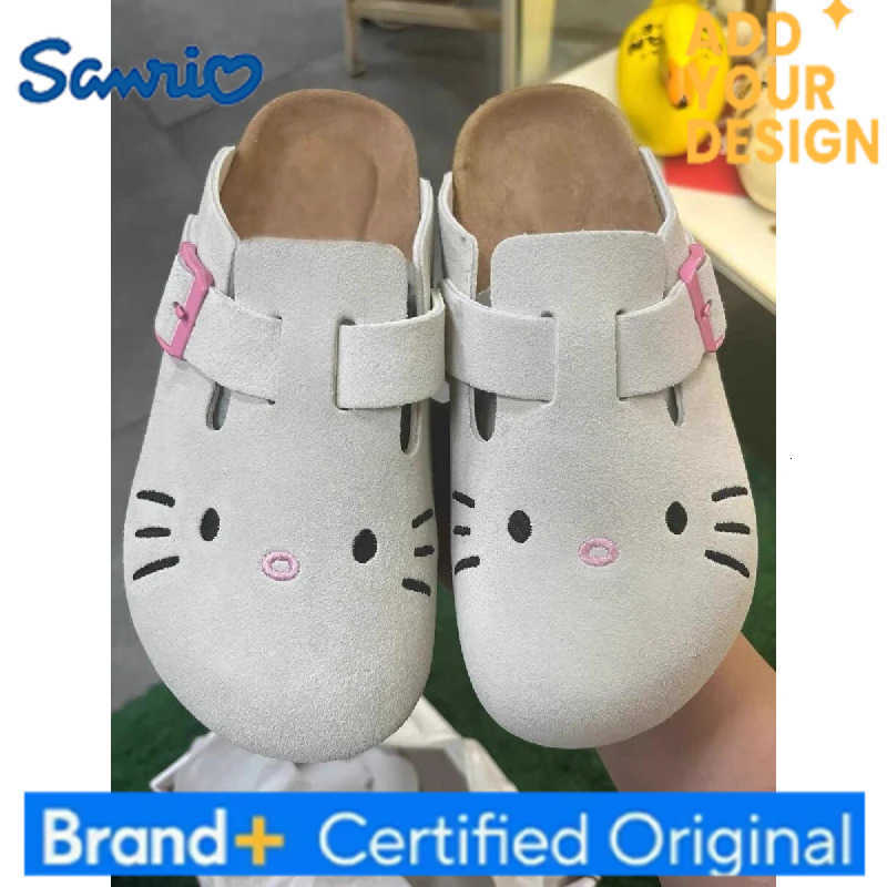 Sanrio Hello Kitty Slippers Flat Shoes Anti Slip Cute Kawaii Cozy Y2K Style Casual Comfortable Sweet Cartoon Outdoor Girl Gift H251223