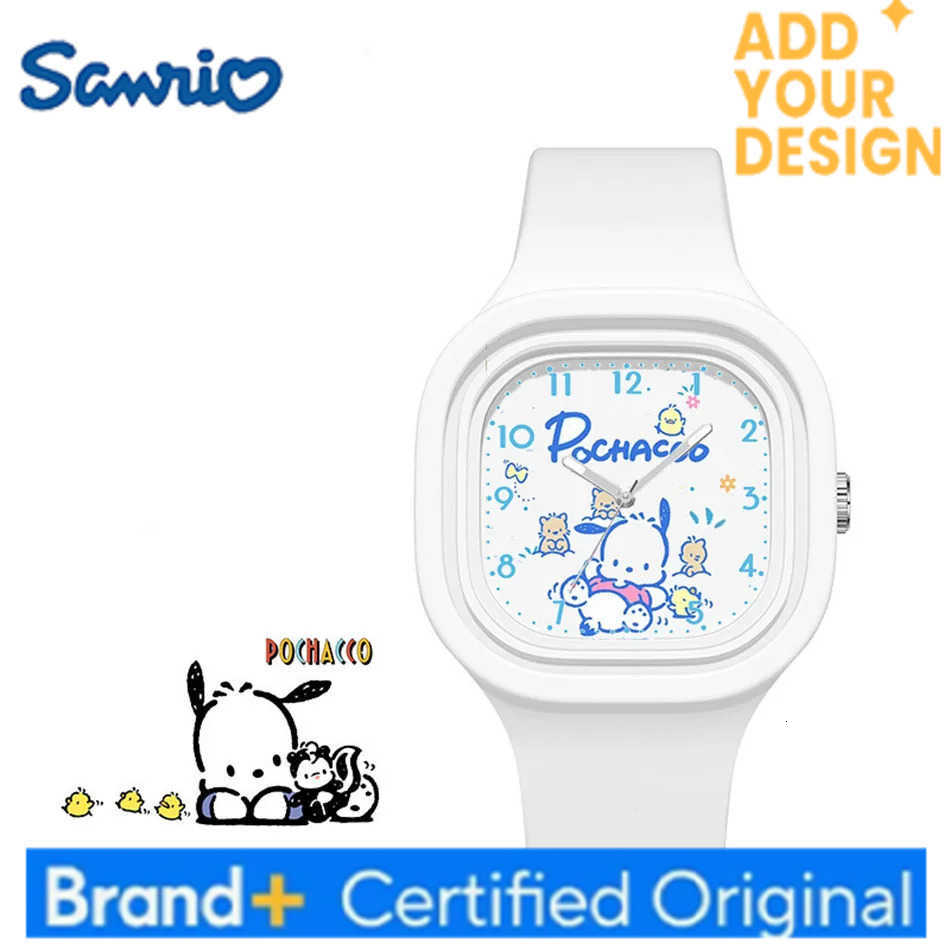 Sanrio Hello Kitty Watches Kuromi Cinnamoroll Silicone Strap Quartz Casual Cartoon Melody Watch Girl Child Birthday Gift H251223