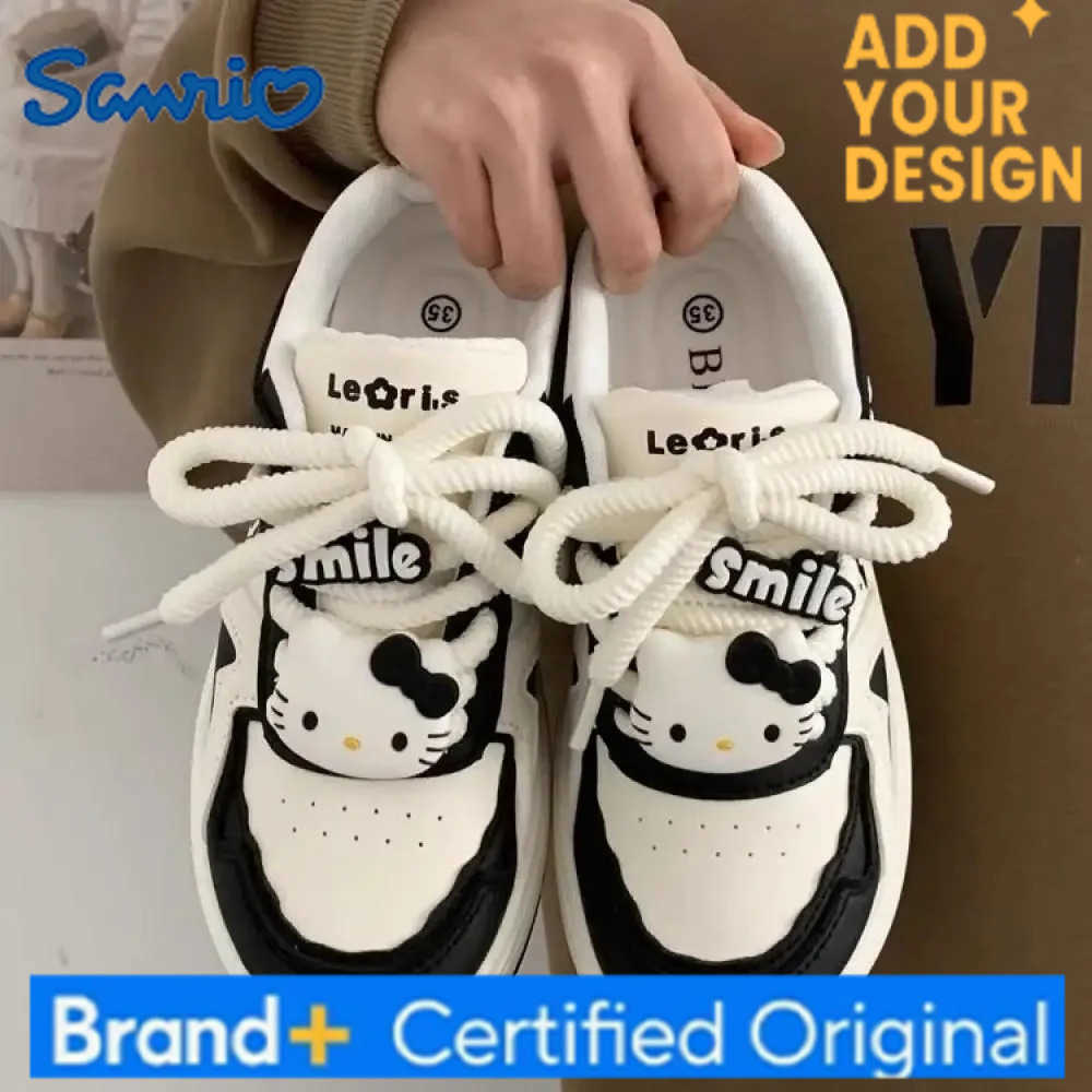 Sanrio New Sanrios Kawaii Hello Kitty Shoes Female Cartoon Anime Thick Bottom Plate Shoes Cute Girls Student Womens Casual Sneakers H251223