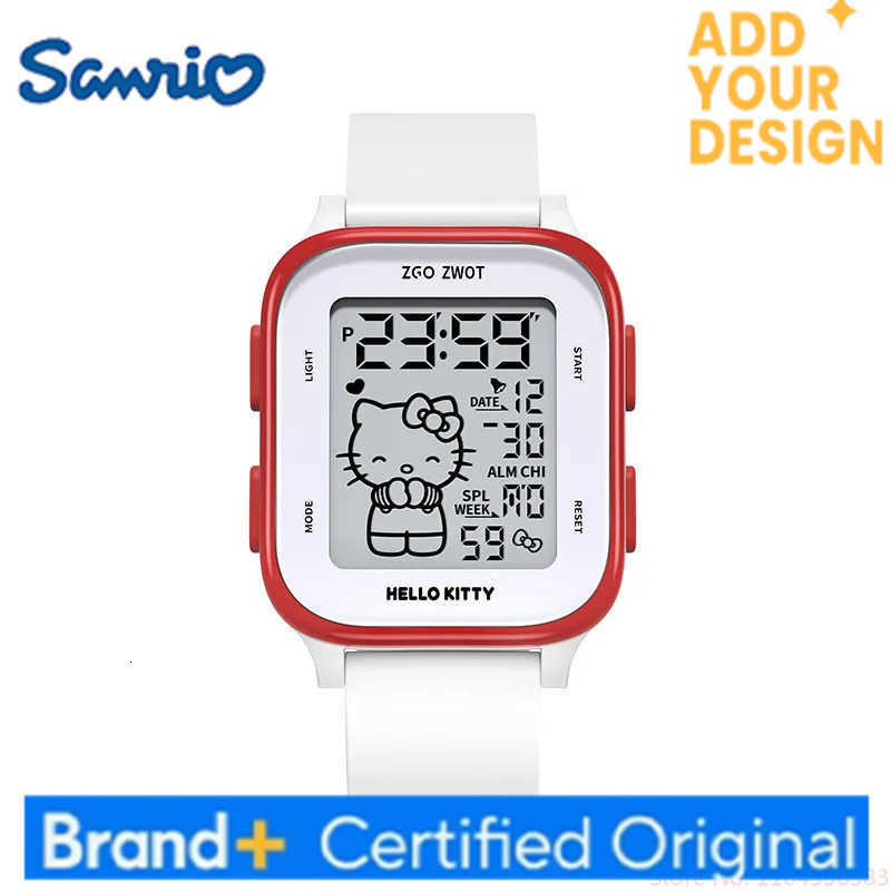 Sanrio Hellokitty Cinnamoroll Electronic Waterproof Student Sports Watch Cartoon Sports Watch Cartoon Kawaii Gift Toys H251223