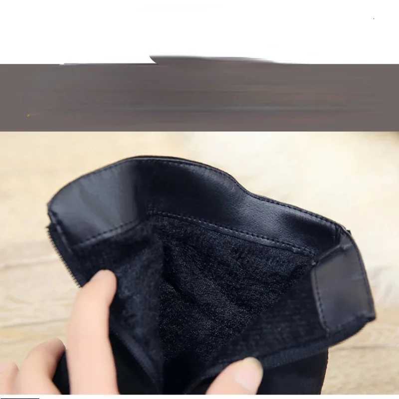 Retro Boots Womens Shoes 2024 New Square Heel Woman High Shoe Rubber Ankle Female Solid Platform Short Boots Zapatillas MujerT251223