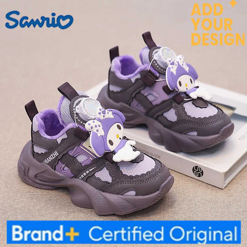 Sanrio Girl Cinnamoroll Kawaii Fashion Sneakers Student Winter Anime Cartoon Fleece-Lined Keep Warm Child Casual Shoes New Style H251223