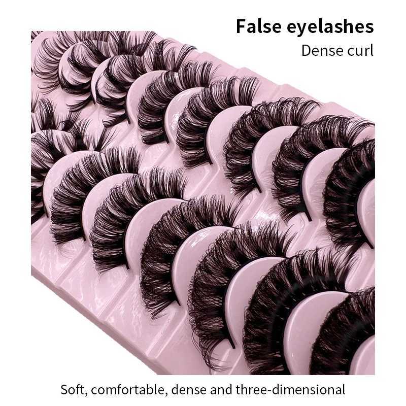 Russian Strip Lashes Makeup Lashes 25mm 3D Mink Volume Fluffy Natural False Eyelashes Thick Dramatic Mink Eyelashes WholesaleT251223