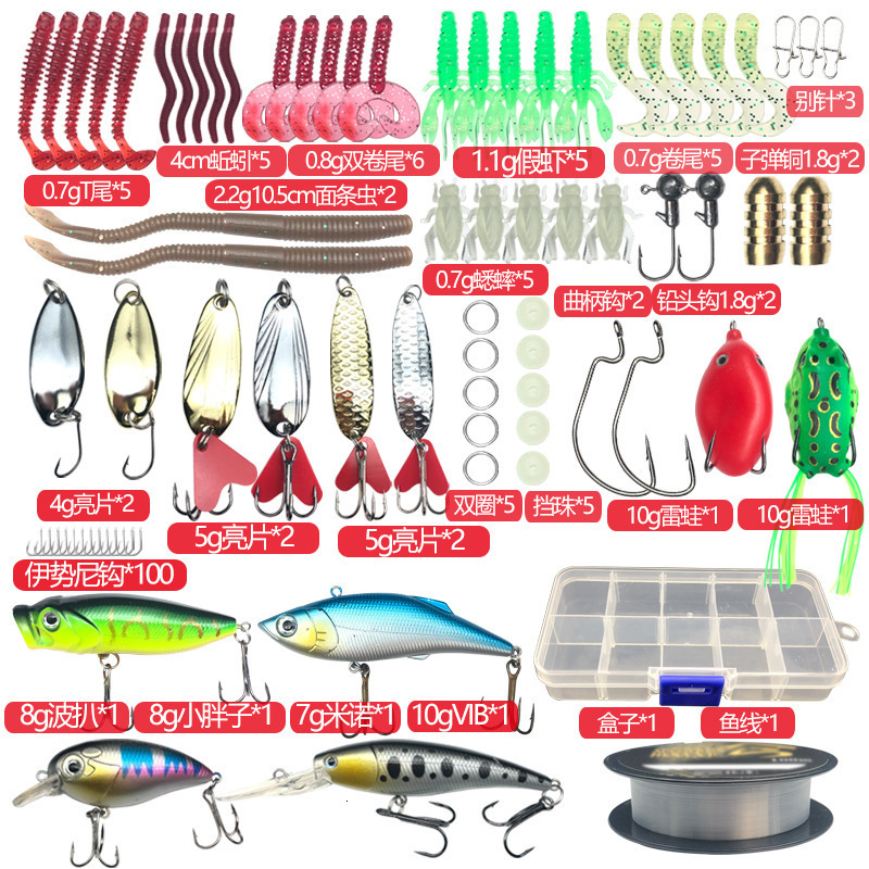Baits Lures Fishing Lure Kit Soft and Hard Bait Set Gear Layer Minnow Metal Jig Spoon For Bass Pike Crank Tackle Accessories with Box 230607