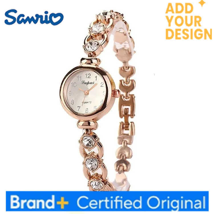 Sanrio Ladies Luxury Business Watch Fashion Classic shiny Bracelet Reloj With Round Case Shape Women Elegant Quartz Diamond Wristwatch H251223
