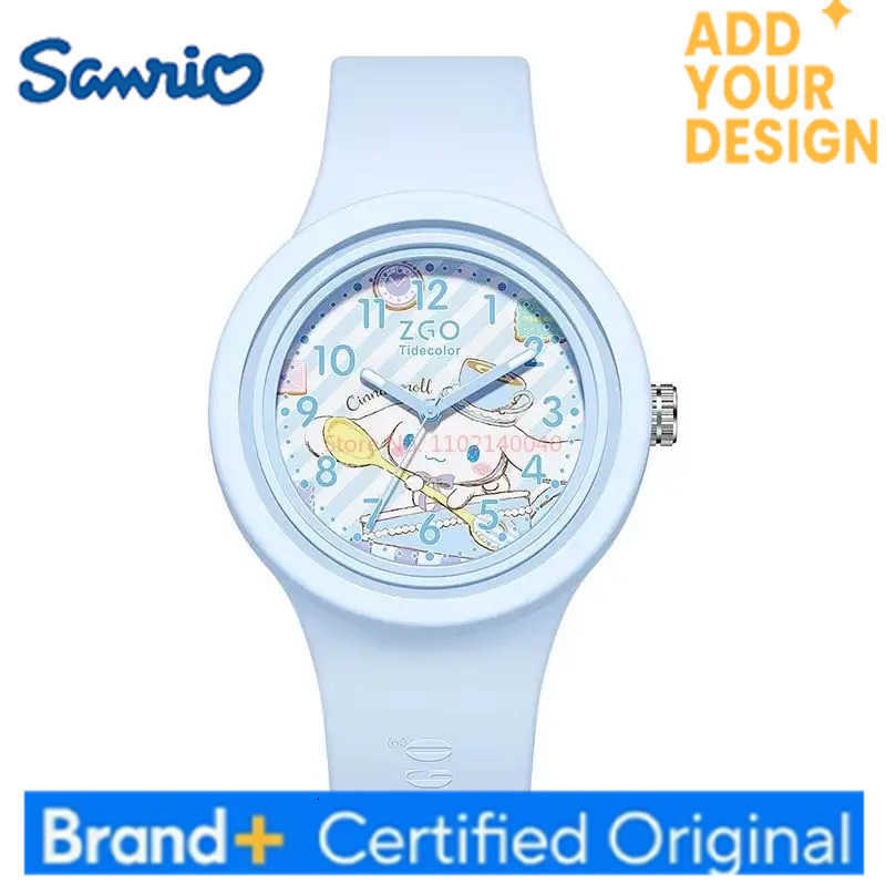 Sanrio Kawaii Cinnamoroll Anime Figure Child Silica Gel Watch Luminous 30m Waterproof Sports Casual Student Birthday Present H251223