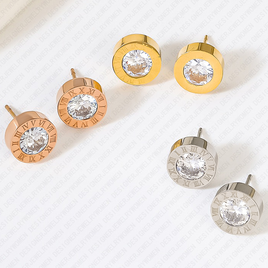 Designer Earrings Designer Earrings for Women Gold Earring Diamond Stud Earrings Luxury Jewlery Designer for Women Elegant Timeless Sparkling Gift Pre