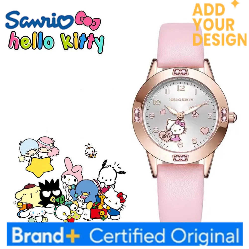 Sanrio Hello Kitty children Watch Kuromi Cinnamoroll Kawaii Quartz Casual My Melody WristWatch Women Girl Children Gifts H2512231