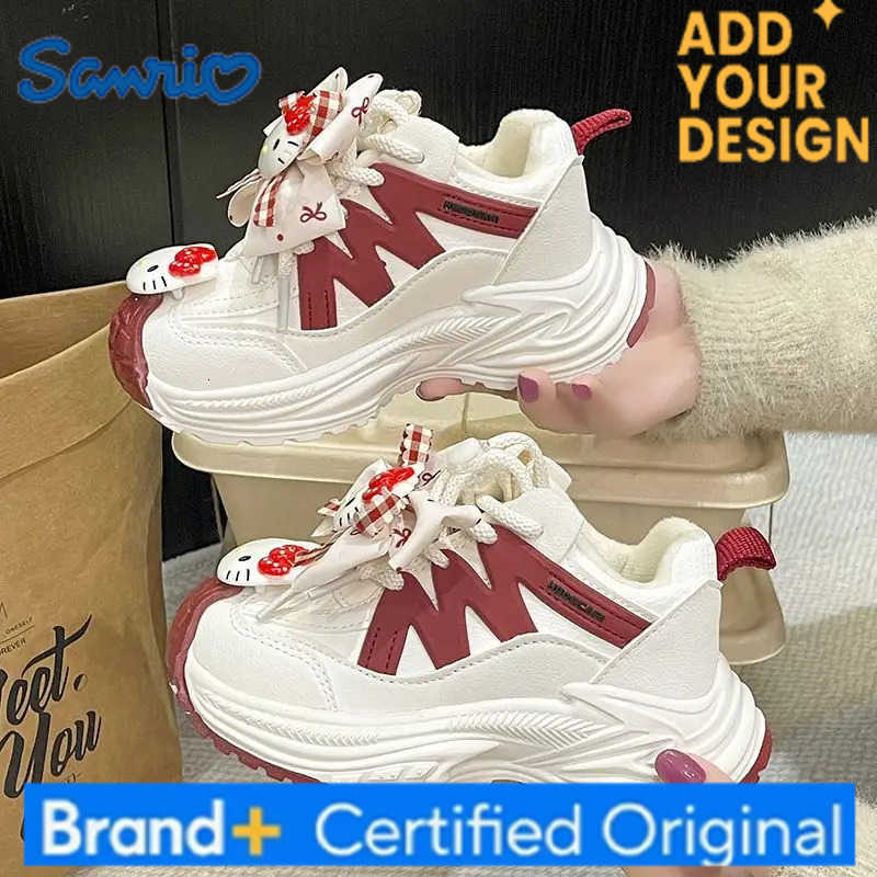 Sanrio Kawaii Hello Kitty Children Cute Cartoon Comfortable Warm Sports Shoes Anti Slip Thickened Shoes Flat Shoes Gift for Kids H251223