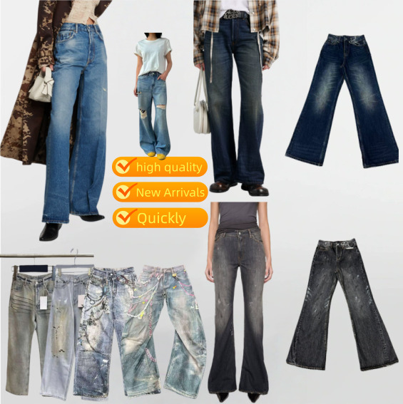 10A higher quality acnea studios jeans 3d Digital Printed Jeans Summer New Washed Camouflage Loose Wide Leg Casual Versatile Pants baggy jeans mens jeans stack 291