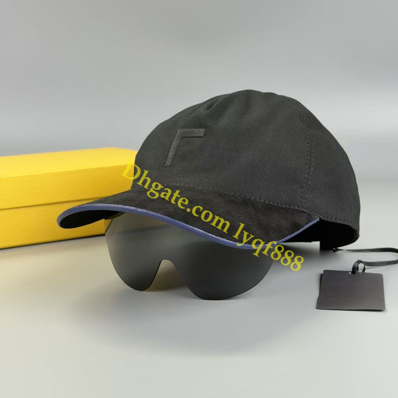 Designer Classic Embroidery Baseball Cap Women Men Hat Bonnet Adjustable Fit with Integrated Sunglasses