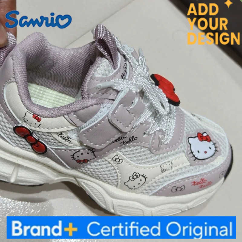 Sanrio Kawaii Hello Kitty Students Cute Cartoon Sneakers Children Non Slip Running Shoes Comfortable Flat Shoes Gift for Kids H251223