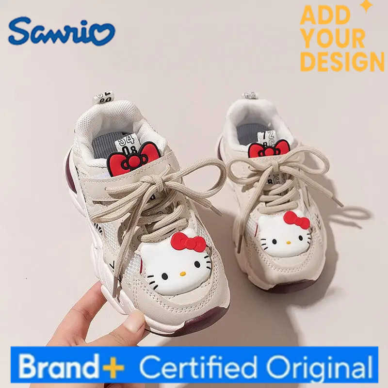 Sanrio Hello Kitty Student Sneakers Girl Spring Autumn Mesh Kawaii Cartoon Fashion Versatile New Casual Children Skate Shoes Hot H251223