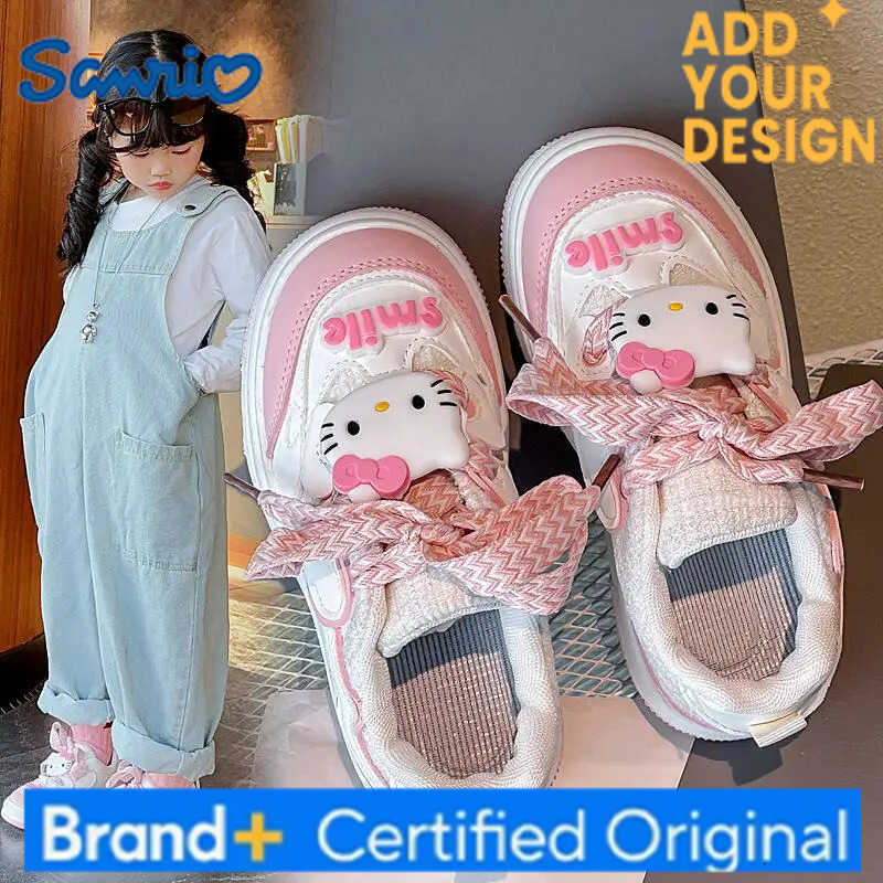 Sanrio Hot Y2K Girl Hello Kitty Fashion Sneakers Student Anime Cartoon Child Non-Slip Spring and Autumn Seasons Casual Shoes New Style H251223