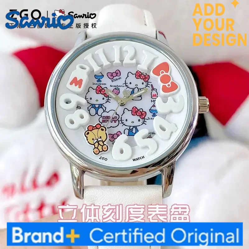 Sanrio Hello Kitty Luminous Watch Girls Melody Cinnamoroll Quartz Watches Childrens Birthday Gifts H251223