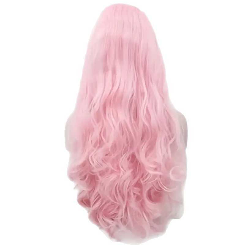 European and American mid-length fashion synthetic fiber women's head coverings, long curly hair coverings, new popular wig products W251107