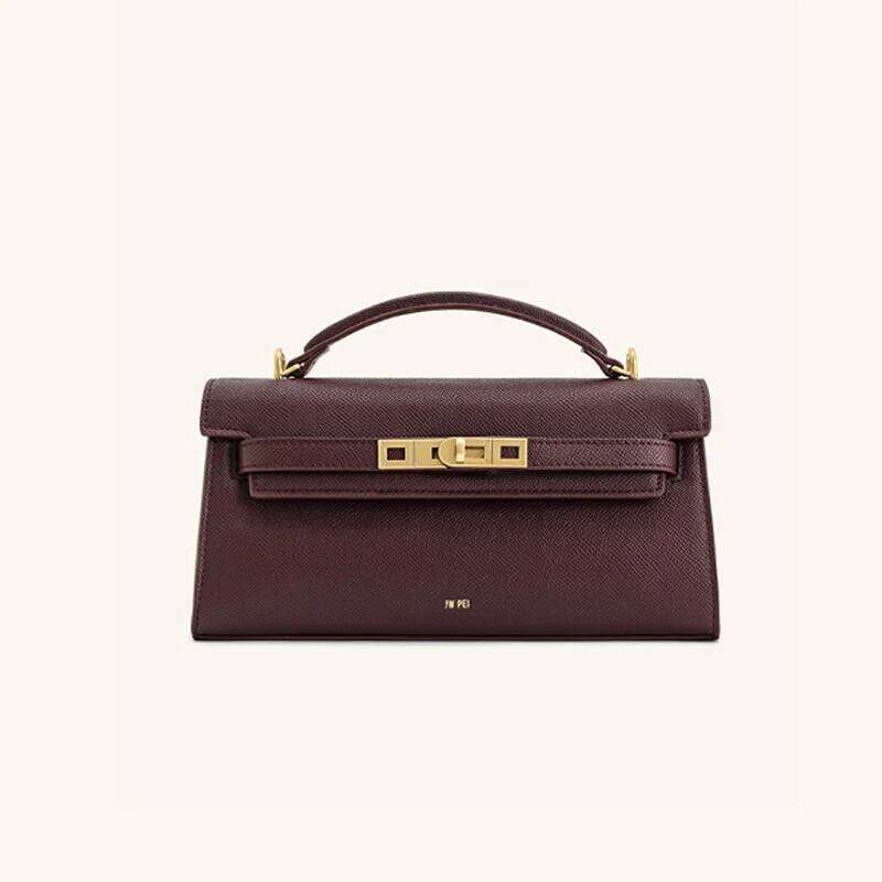 JW Crocodile Pattern Lock Small Square Handbag Single Shoulder Crossbody Bag Leather Handbag For Women S Commuting QIBALIANGPIN