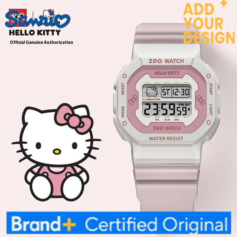 Sanrio Hello Kitty Student Watch For Girls - Waterproof Sports Timepiece For Primary And Secondary School Pupils Anime-Themed H251223