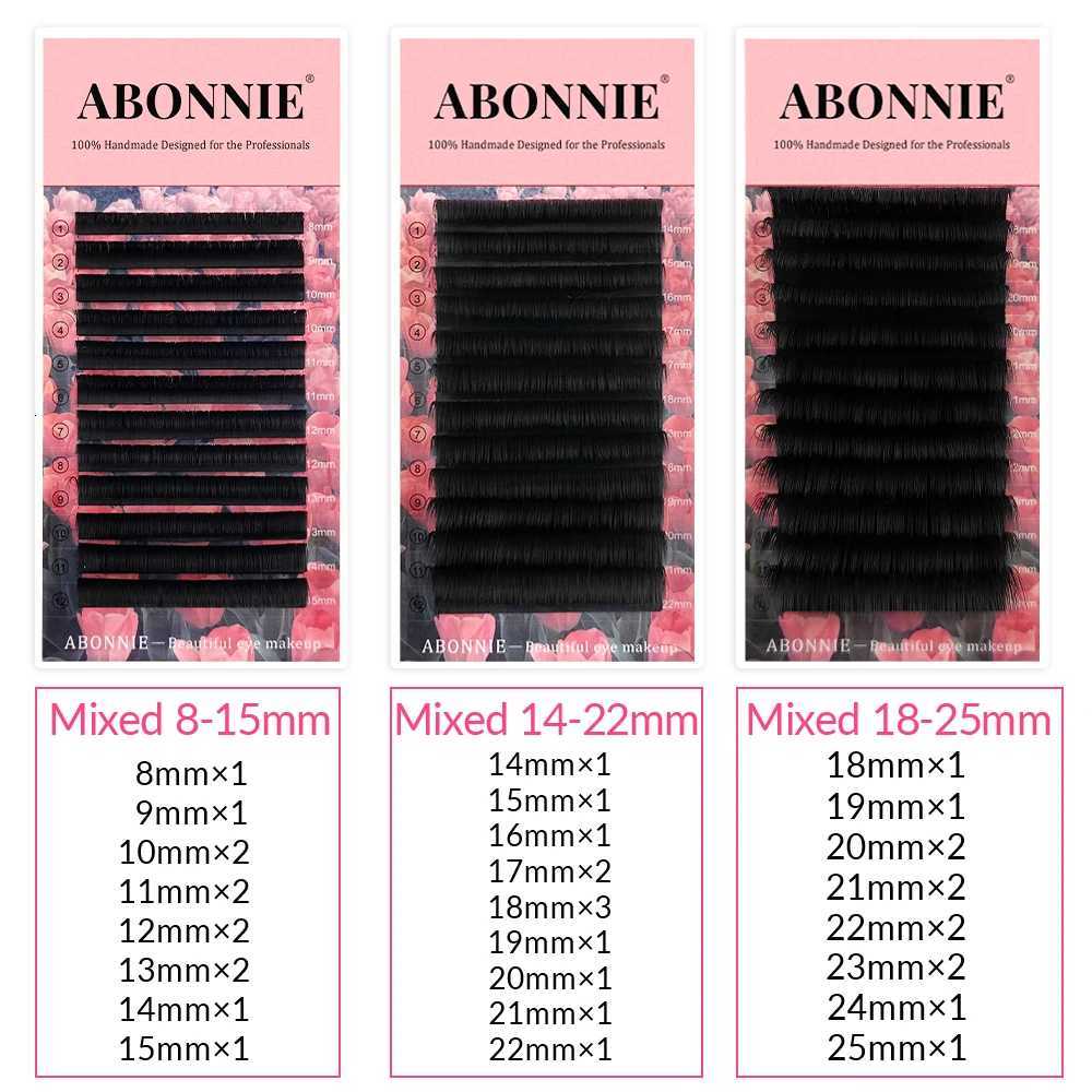 ABONNIE Matte Black Easy Fan Lashes Cashmere Blooming Eyelash Extensions Self-Making Fans Mega Volume EyelashT251223