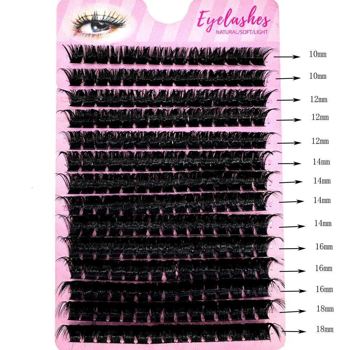 New 180D Mix 3D Fluffy Single Cluster DIY Clusters Eyelash Extension Individual Lashes Natural Segmented Eyelash Bundles MakeupT251223