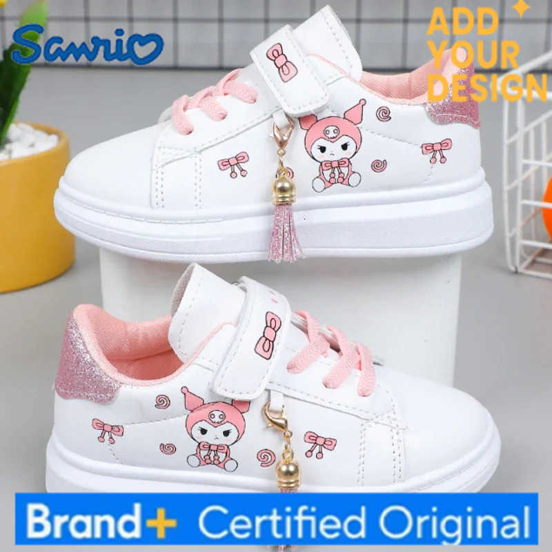 Sanrio Girlss Fashion Sneakers Kids Anti-skid Casual Shoes Cartoon Anime Kuromi Thick Soles Shoes Childrens Board Shoes H2512231