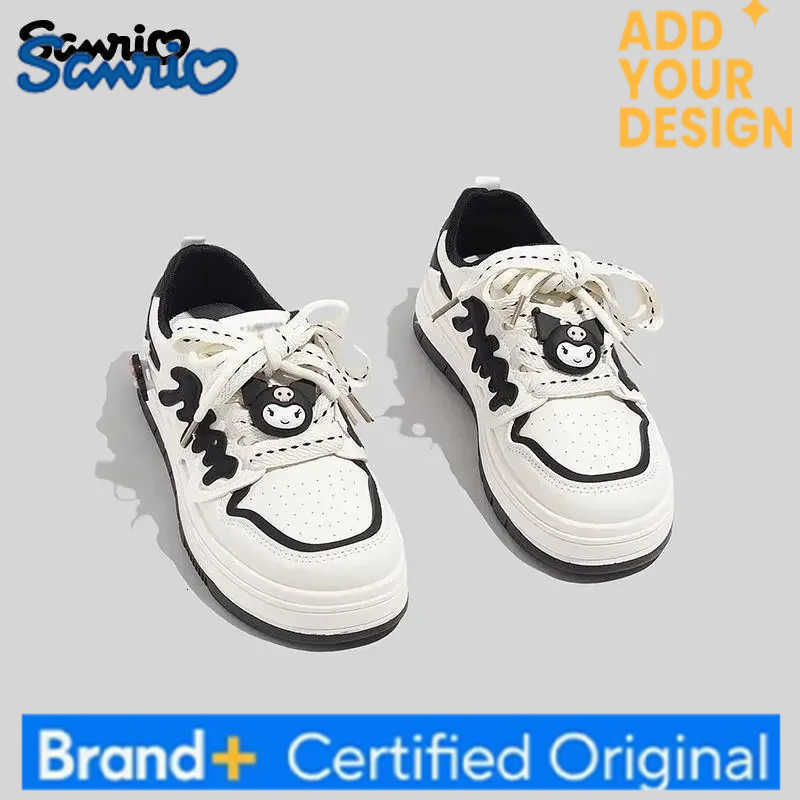 Sanrio Women Sneakers Hello Kitty Leisure Board Shoes Anime Thick Sole Little White Shoes Cartoon Cute Girls Student Shoes Sports Shoes H251223